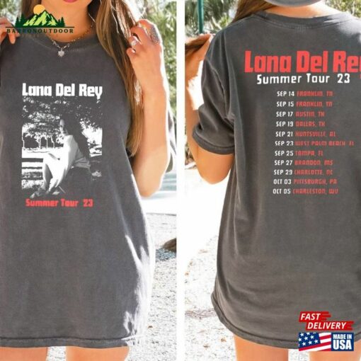 Comfort Colors Lana Del Rey Summer 2023 Tour T-Shirt Classic Tee Unisex Hoodie