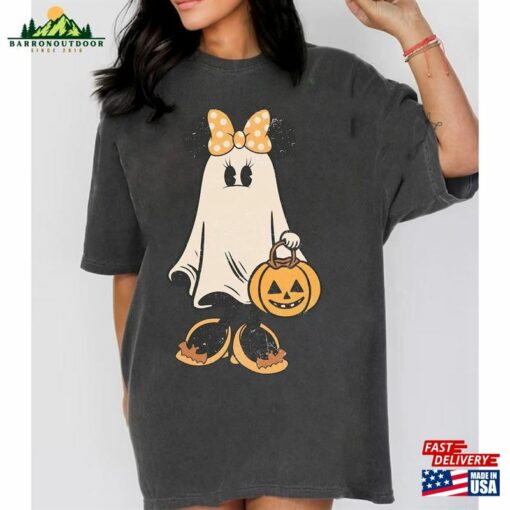 Comfort Colors Minnie Ghost Halloween Shirt Custome Trick Or Treat Hoodie T-Shirt