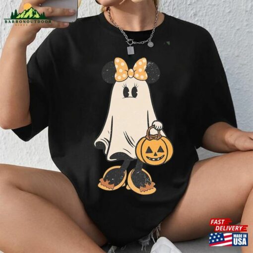 Comfort Colors Minnie Ghost Halloween Shirt Custome Trick Or Treat Hoodie T-Shirt