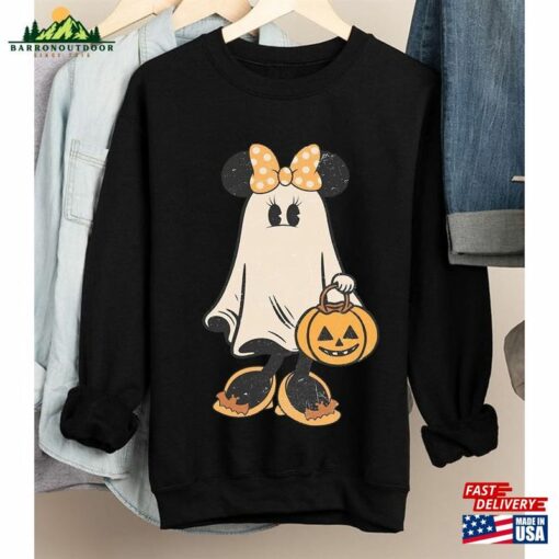 Comfort Colors Minnie Ghost Halloween Shirt Custome Trick Or Treat Hoodie T-Shirt