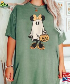 Comfort Colors Minnie Ghost Halloween Shirt Retro Spooky Season Mickey Classic Sweatshirt