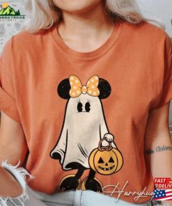 Comfort Colors Minnie Ghost Halloween Shirt Retro Spooky Season Mickey Hoodie Classic 3