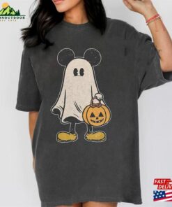 Comfort Colors Minnie Ghost Halloween Shirt Vintage Spooky Season Mickey Classic Sweatshirt