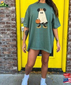Comfort Colors Minnie Ghost Halloween T Shirt Vintage Spooky Season Shirt Mickey Classic Sweatshirt 4
