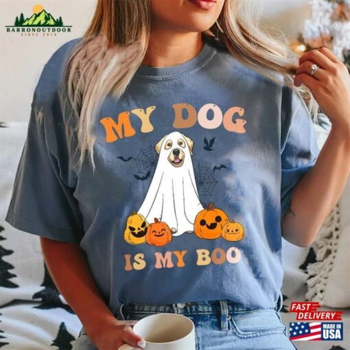 Comfort Colors My Dog Is Boo T-Shirt Spooky Season Cute Dogs Halloween Pumpkin Classic