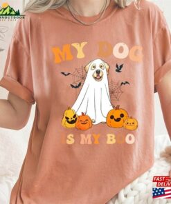 Comfort Colors My Dog Is Boo T Shirt Spooky Season Cute Dogs Halloween Pumpkin Classic 3
