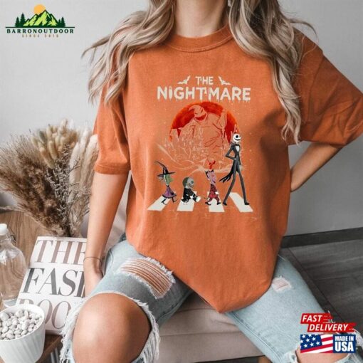 Comfort Colors Nightmare Before Christmas Shirt Jack Skellington Lock Shock Classic Sweatshirt