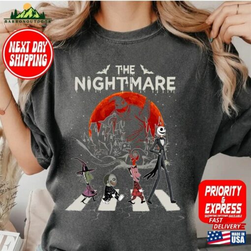 Comfort Colors Nightmare Before Christmas Shirt Jack Skellington Lock Shock Classic Sweatshirt