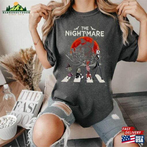 Comfort Colors Nightmare Before Christmas Shirt Jack Skellington Lock Shock Classic Sweatshirt