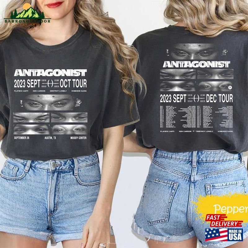 Comfort Colors Playboi Carti Antagonist Tour 2023 Shirt Fan Concert Classic Unisex Comfort Colors Playboi Carti Antagonist Tour 2023 Shirt Fan Concert Classic Unisex