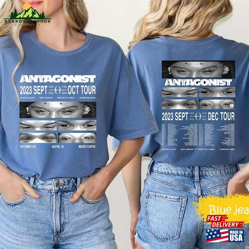 Comfort Colors Playboi Carti Antagonist Tour 2023 Shirt Fan Concert Classic Unisex Comfort Colors Playboi Carti Antagonist Tour 2023 Shirt Fan Concert Classic Unisex