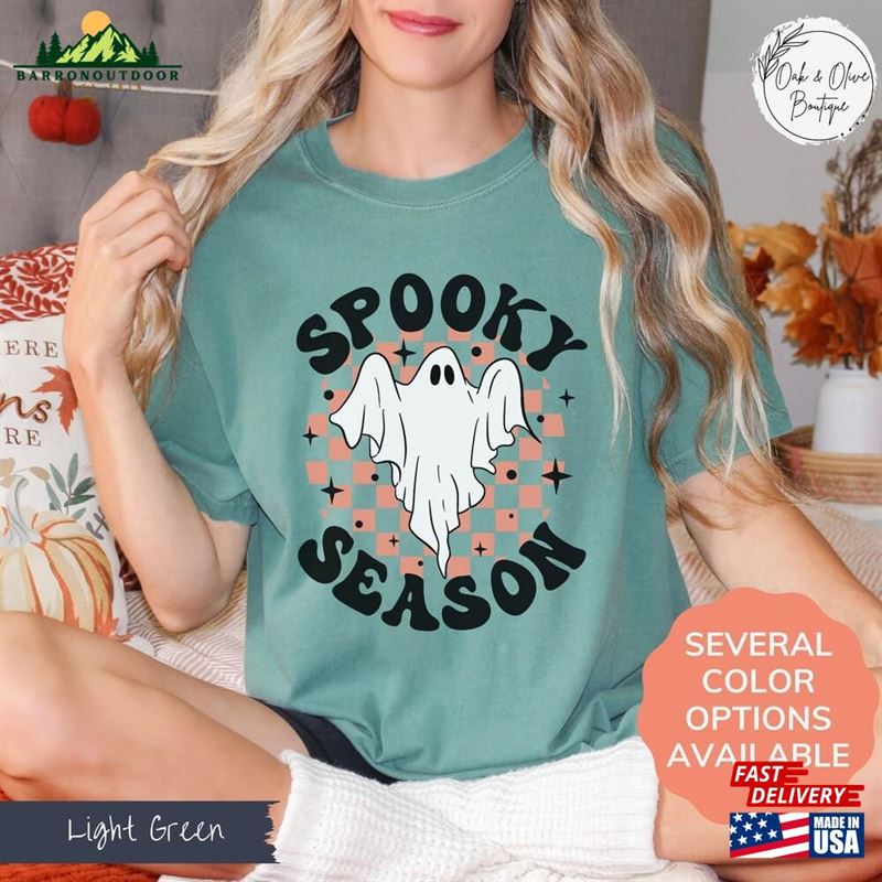 Comfort Colors Retro Halloween Ghost T-Shirt Spooky Season Tee Vintage Gift For Her Hoodie Classic Comfort Colors Retro Halloween Ghost T-Shirt Spooky Season Tee Vintage Gift For Her Hoodie Classic