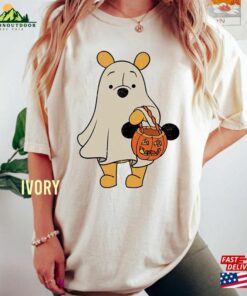 Comfort Colors Retro Pooh Ghost Halloween Shirt Disney Spooky Season Sweatshirt Mickey Hoodie 3