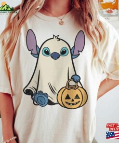 Comfort Colors Stitch Ghost Halloween Shirts Retro Pumpkin Sweatshirt Mickey Unisex