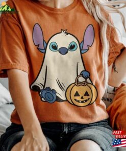 Comfort Colors Stitch Ghost Halloween Shirts Retro Pumpkin Sweatshirt Mickey Unisex 3