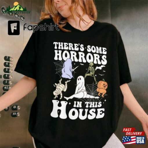 Comfort Colors There’S Some Horrors In This House Shirt Halloween Party Sweatshirt Unisex