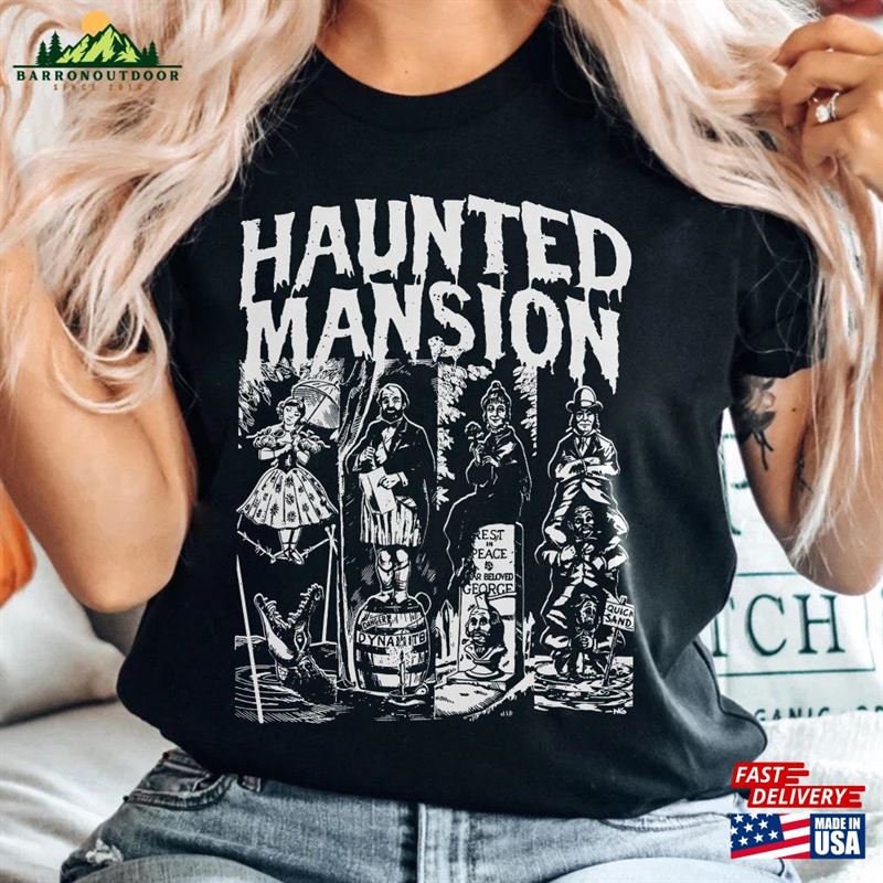 Comfort Colors Vintage The Haunted Mansion Shirt Disney Halloween Classic Unisex