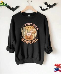 Country Halloween Sweatshirt Sweater Stay Wild Cowgirl Unisex Hoodie