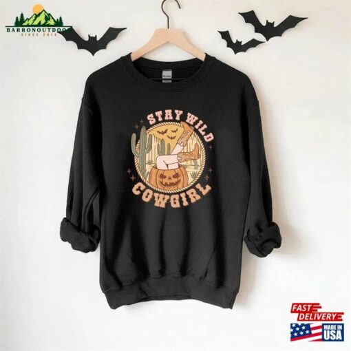 Country Halloween Sweatshirt Sweater Stay Wild Cowgirl Unisex Hoodie