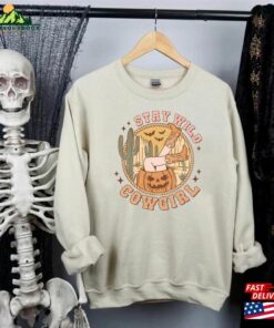 Country Halloween Sweatshirt Sweater Stay Wild Cowgirl Unisex Hoodie 3