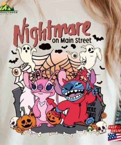 Couple Stitch Halloween Shirt Nightmare On Main Street T-Shirt Unisex