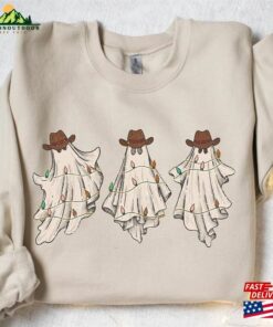 Cowboy Ghost Sweatshirt Halloween Western T-Shirt Unisex