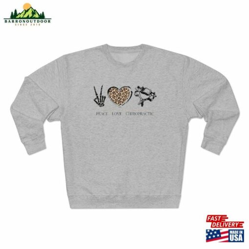 Cozy Fall Peace Love Chiro Sweater Chiropractor Gift Halloween Sweatshirt T-Shirt