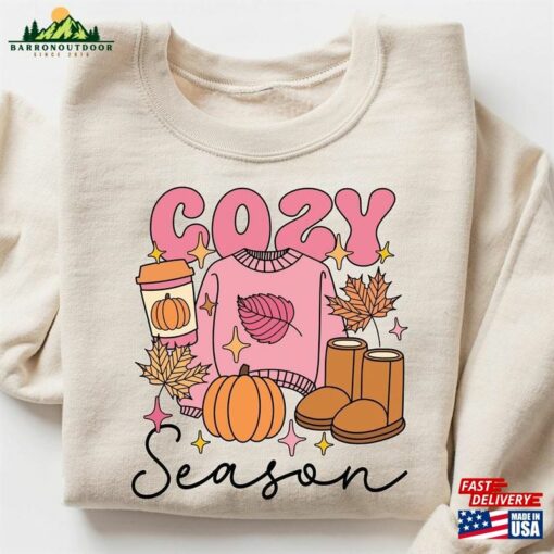 Cozy Season Fall Sweatshirt 2023 Happy Thanksgiving Hello Pumpkin Classic T-Shirt