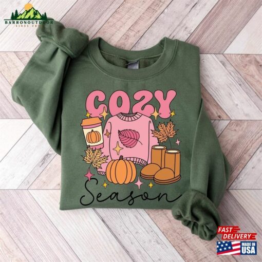 Cozy Season Fall Sweatshirt 2023 Happy Thanksgiving Hello Pumpkin Classic T-Shirt