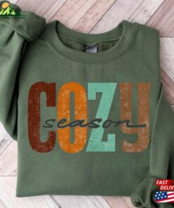 Cozy Season Fall Sweatshirt 2023 Happy Thanksgiving Hello Pumpkin Classic Unisex
