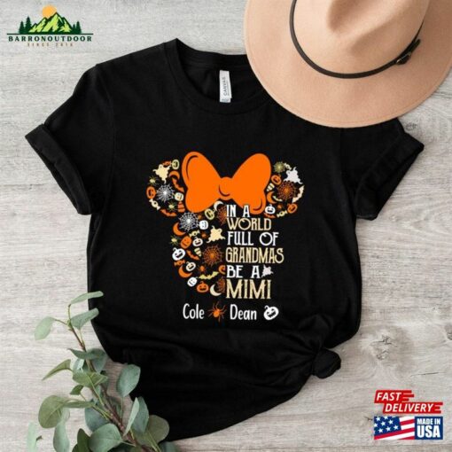 Custom Disney Grandma Halloween Sweatshirt Full Of Grandmas Be A Mini T-Shirt Minnie Mouse Gift For Mom Classic