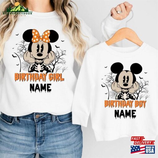 Custom Disney Halloween Family Birthday Shirt Personalized Vacation Sweatshirt Unisex