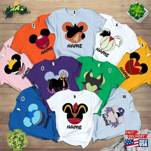 Custom Disneyland Villains Group Shirt Unisex Hoodie