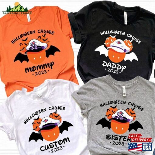Custom Family Halloween Cruise Shirt Disneyland T-Shirt Mickey Minnie Friends Unisex