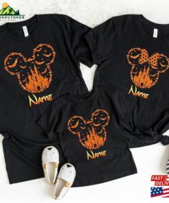 Custom Glitter Disney Halloween Family Shirt Matching Shirts Vacation 2023 T-Shirt Unisex