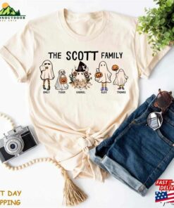 Custom Halloween Ghost Family With Pets Portrait T-Shirt Sweatshirt 2 Custom Halloween Ghost Family With Pets Portrait T Shirt Sweatshirt 3