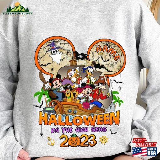 Custom Halloween Shirt Mickey And Friend Trip On The High Seas 2023 Cruise Unisex Sweatshirt