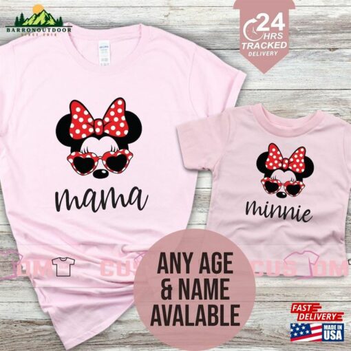 Custom Matching Mama Minnie Disney T-Shirts Family Disneyland Trip Shirts 2023 Mickey Kids Shirt Hoodie Classic