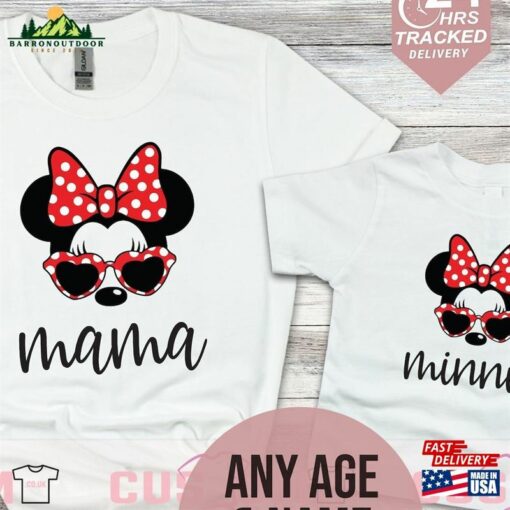 Custom Matching Mama Minnie Disney T-Shirts Family Disneyland Trip Shirts 2023 Mickey Kids Shirt Hoodie Classic