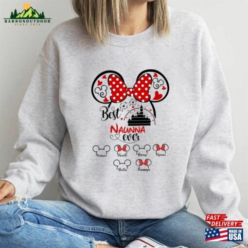 Custom Minnie Grandma Sweatshirt Best Disney Ever Halloween T-Shirt Disneyland Nana Micky Mouse Ears Shirt