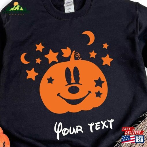 Custom Name Disney Halloween Shirt 2023 Pumpkin Unisex Sweatshirt