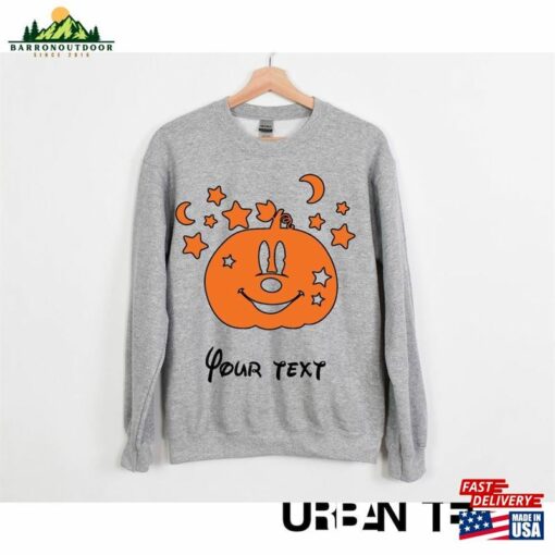 Custom Name Disney Halloween Shirt 2023 Pumpkin Unisex Sweatshirt
