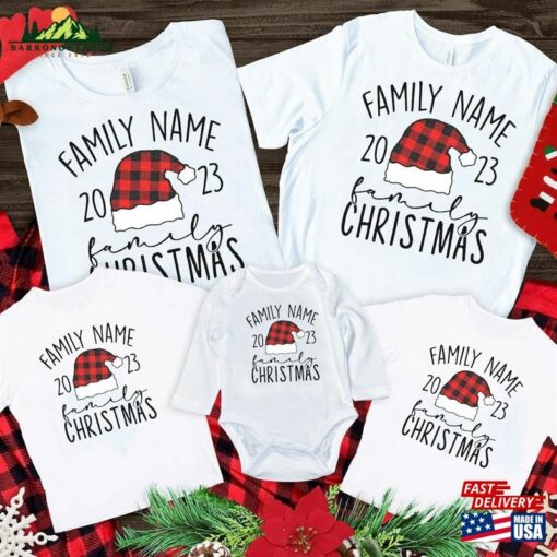 Custom Name Family Christmas 2023 Shirts Shirt T-Shirt Unisex