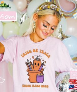 Custom Name Halloween Teacher Shirt Personalized Librarian Kindergarten T-Shirt Hoodie Sweatshirt 2 Custom Name Halloween Teacher Shirt Personalized Librarian Kindergarten T Shirt Hoodie Sweatshirt 3