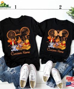 Custom Name The Pooh And Friends Halloween Party 2023 Tee Disney Winnie Shirt Family T-Shirt Hoodie