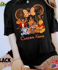 Custom Name The Pooh And Friends Halloween Party 2023 Tee Disney Winnie Shirt Family T Shirt Hoodie 3