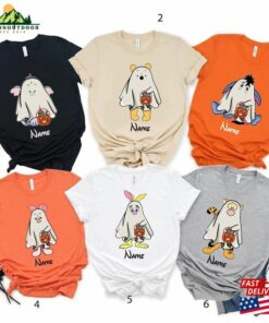 Custom Winnie The Pooh Character Halloween Comfort Colors Shirt Disney Ghost Mickey Hoodie Sweatshirt