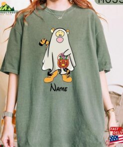 Custom Winnie The Pooh Character Halloween Comfort Colors Shirt Disney Ghost Mickey Hoodie Sweatshirt 3