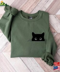 Cute Black Cat Halloween Sweatshirt Gift For Lover Classic