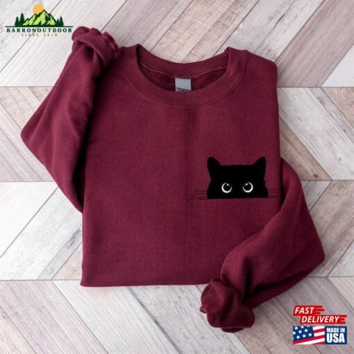 Cute Black Cat Halloween Sweatshirt Gift For Lover Classic